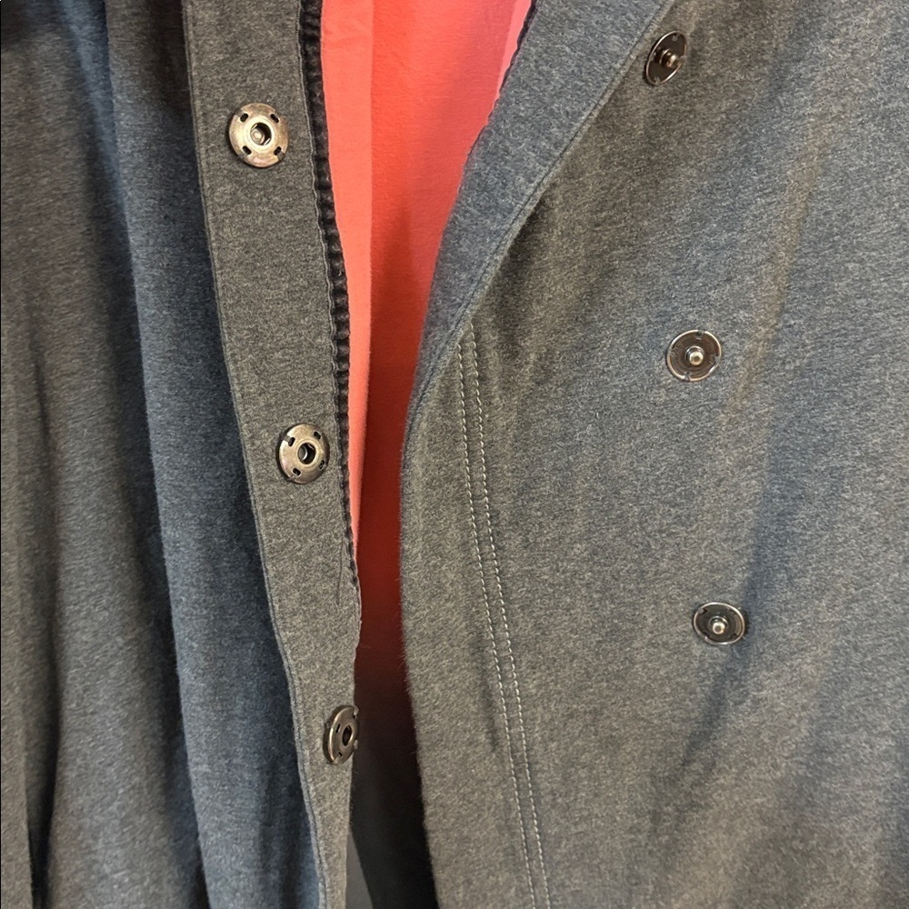 LULULEMON Awareness Wrap hoodie jacket gray coral dip dye lining Size 10 - Picture 5 of 8
